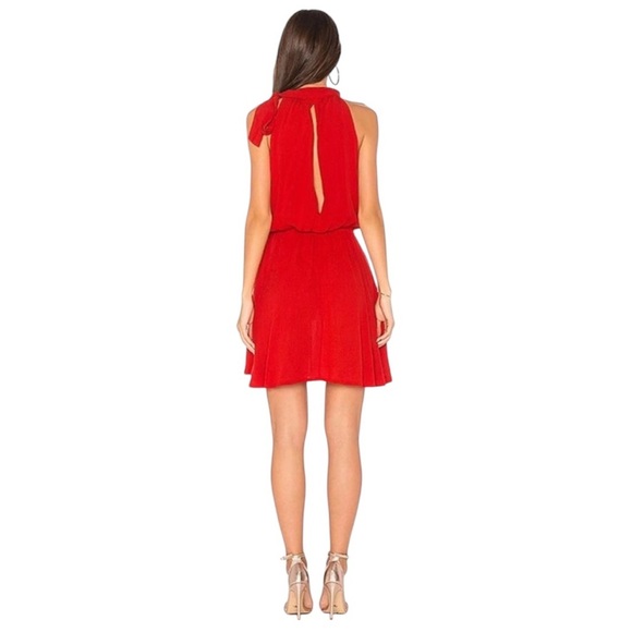 Cleobella Red Lolita Mini Dress Peekaboo Back Slit Keyhole Ethically Mad… - Picture 2 of 16